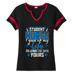 Student Nurse Gift Stethoscope Medicine Gift Ladies Halftime Notch Neck Tee