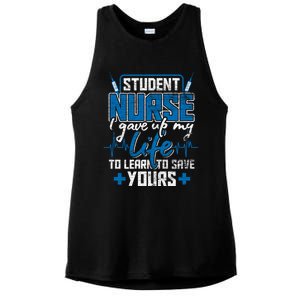 Student Nurse Gift Stethoscope Medicine Gift Ladies PosiCharge Tri-Blend Wicking Tank