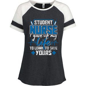 Student Nurse Gift Stethoscope Medicine Gift Enza Ladies Jersey Colorblock Tee