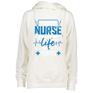 Student Nurse Gift Stethoscope Medicine Gift Womens Funnel Neck Pullover Hood