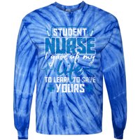 Student Nurse Gift Stethoscope Medicine Gift Tie-Dye Long Sleeve Shirt