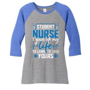 Student Nurse Gift Stethoscope Medicine Gift Women's Tri-Blend 3/4-Sleeve Raglan Shirt