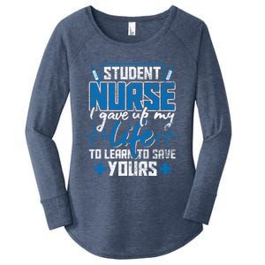 Student Nurse Gift Stethoscope Medicine Gift Women's Perfect Tri Tunic Long Sleeve Shirt