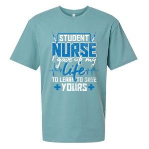 Student Nurse Gift Stethoscope Medicine Gift Sueded Cloud Jersey T-Shirt