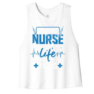 Student Nurse Gift Stethoscope Medicine Gift Women's Racerback Cropped Tank