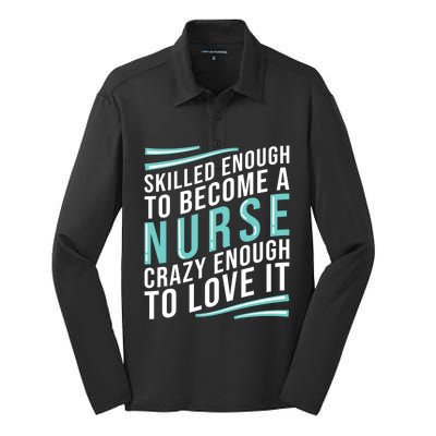 Skilled Nurse Gift Silk Touch Performance Long Sleeve Polo