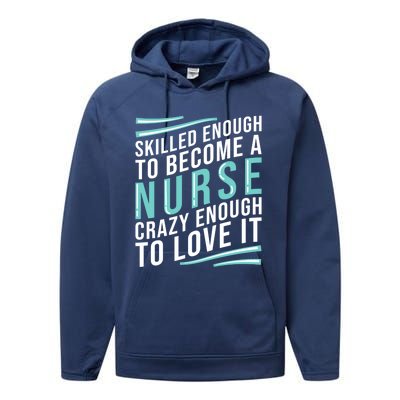 Skilled Nurse Gift Performance Fleece Hoodie