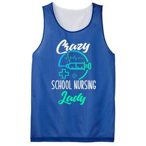 School Nurse Gift Funny Crazy School Nurse Gift Mesh Reversible Basketball Jersey Tank