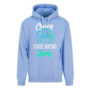 School Nurse Gift Funny Crazy School Nurse Gift Unisex Surf Hoodie