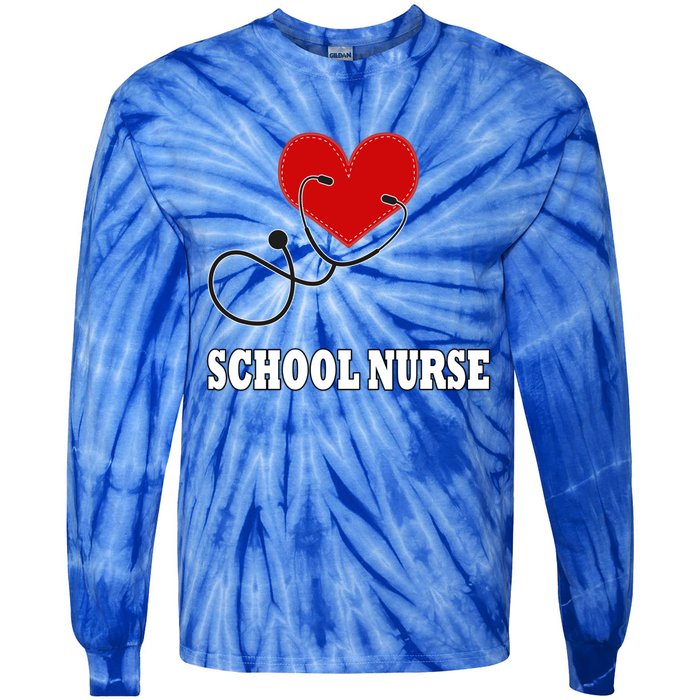 School Nurse Great Gift Tie-Dye Long Sleeve Shirt