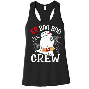 Spooky Nurse Ghost Crew - Halloween ER Costume Women's Racerback Tank