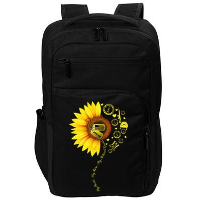 Sunflower National Guard Mom National Guard Graduation Mom Impact Tech Backpack