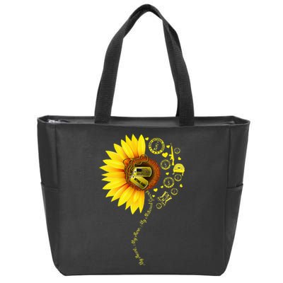 Sunflower National Guard Mom National Guard Graduation Mom Zip Tote Bag