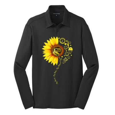 Sunflower National Guard Mom National Guard Graduation Mom Silk Touch Performance Long Sleeve Polo