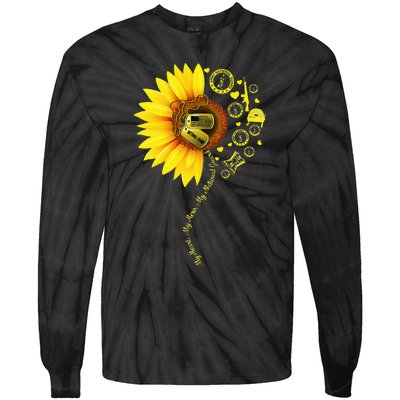 Sunflower National Guard Mom National Guard Graduation Mom Tie-Dye Long Sleeve Shirt