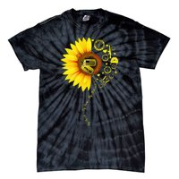 Sunflower National Guard Mom National Guard Graduation Mom Tie-Dye T-Shirt