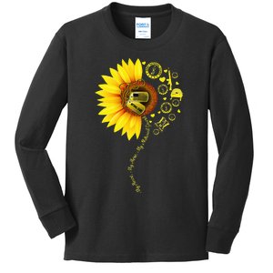 Sunflower National Guard Mom National Guard Graduation Mom Kids Long Sleeve Shirt