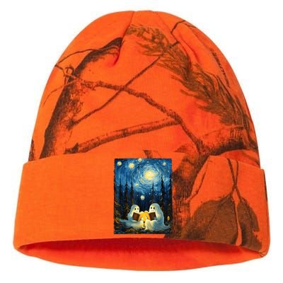 Starry Night Ghost Book Reading Camping Halloween Van Gogh Kati Licensed 12" Camo Beanie