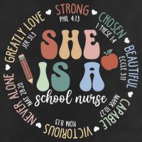 School Nurse God Says Bible Verse Christian Back To School Beanie