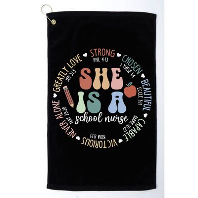 School Nurse God Says Bible Verse Christian Back To School Golf Towel