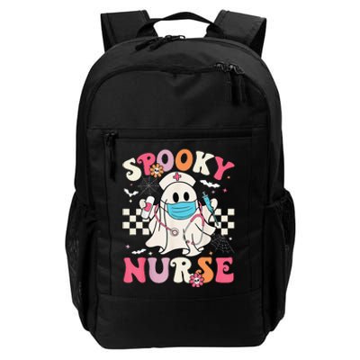 Spooky Nurse Ghost Halloween Cute Groovy Nursing Halloween Gift Daily Commute Backpack