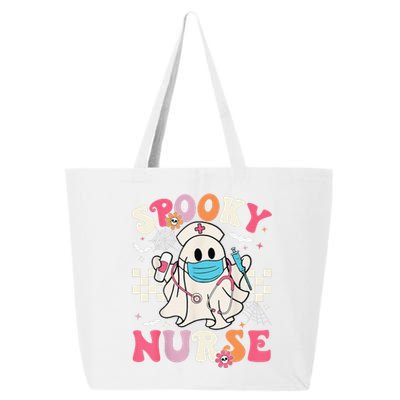 Spooky Nurse Ghost Halloween Cute Groovy Nursing Halloween Gift 25L Jumbo Tote