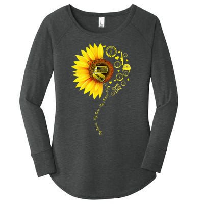 Sunflower National Guard Mom National Guard Graduation Mom Women's Perfect Tri Tunic Long Sleeve Shirt