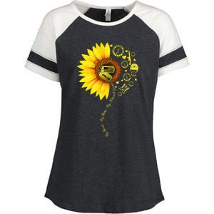 Sunflower National Guard Mom National Guard Graduation Mom Enza Ladies Jersey Colorblock Tee