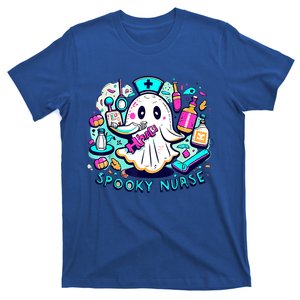 Spooky Nurse Ghost Retro Halloween Funny Gift T-Shirt