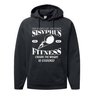 Sisyphus Ness Greek Mythology Workout S Performance Fleece Hoodie