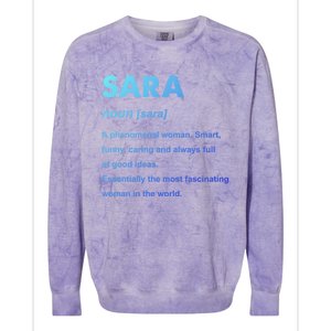 Sara Name Gift Colorblast Crewneck Sweatshirt