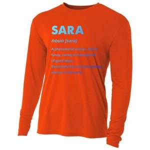 Sara Name Gift Cooling Performance Long Sleeve Crew