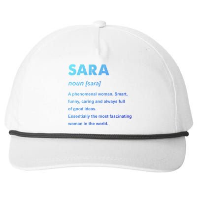 Sara Name Gift Snapback Five-Panel Rope Hat