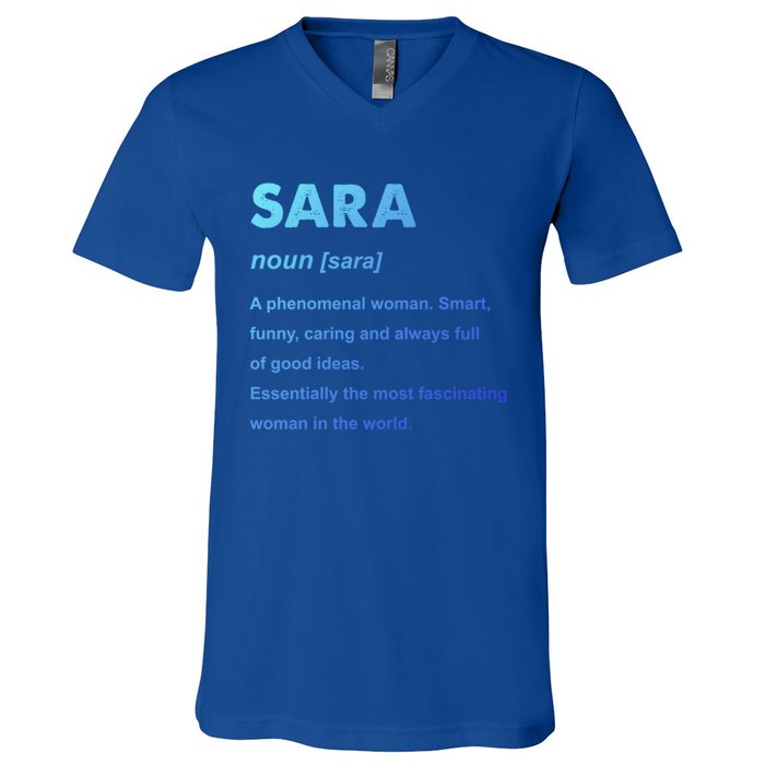 Sara Name Gift V-Neck T-Shirt