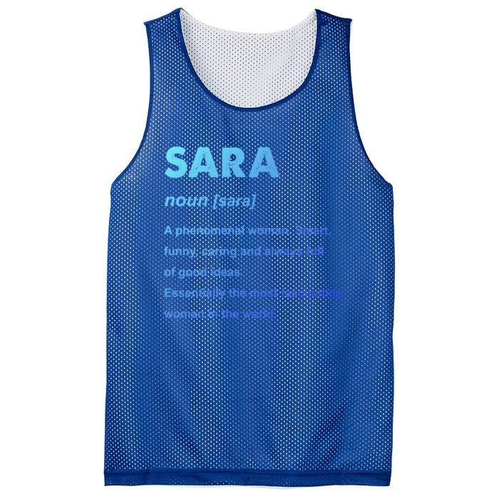 Sara Name Gift Mesh Reversible Basketball Jersey Tank