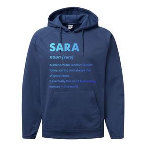 Sara Name Gift Performance Fleece Hoodie