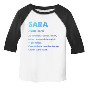 Sara Name Gift Toddler Fine Jersey T-Shirt