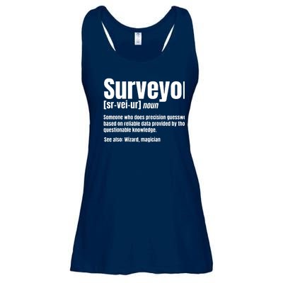 Surveyor Noun Geodesists Cartographer Valuer Land Surveying Ladies Essential Flowy Tank