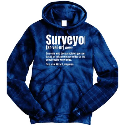 Surveyor Noun Geodesists Cartographer Valuer Land Surveying Tie Dye Hoodie