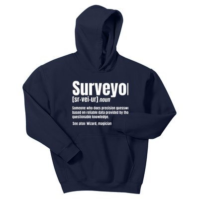 Surveyor Noun Geodesists Cartographer Valuer Land Surveying Kids Hoodie