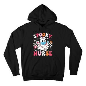 Spooky Nurse Ghost Halloween Cute Groovy Nursing Halloween Tall Hoodie