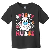 Spooky Nurse Ghost Halloween Cute Groovy Nursing Halloween Toddler T-Shirt