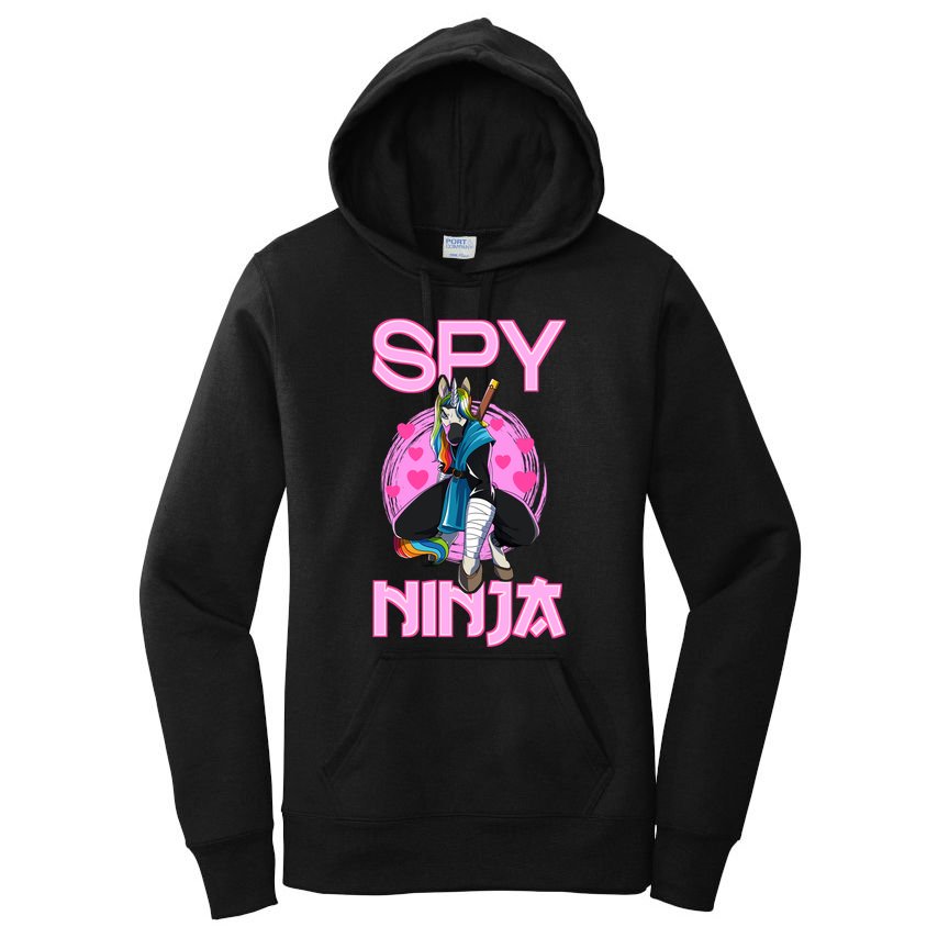 Spy Ninja Gamer Unicorn Gaming Ninjas Warrior Game Samurai Funny Gift Women's Pullover Hoodie