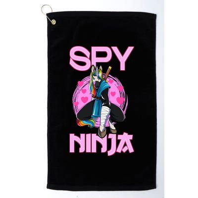 Spy Ninja Gamer Unicorn Gaming Ninjas Warrior Game Samurai Funny Gift Golf Towel