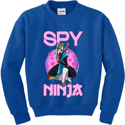 Spy Ninja Gamer Unicorn Gaming Ninjas Warrior Game Samurai Funny Gift Kids Sweatshirt