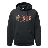 Spooky Nurse Halloween Graphic Performance Fleece Hoodie