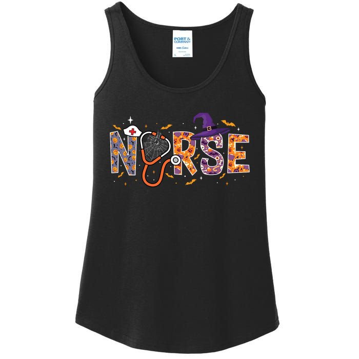 Spooky Nurse Halloween Graphic Ladies Essential Tank