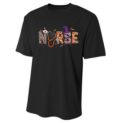 Spooky Nurse Halloween Graphic Performance Sprint T-Shirt