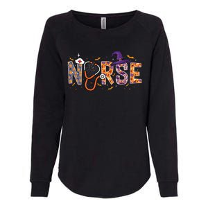 Spooky Nurse Halloween Graphic Womens California Wash Sweatshirt