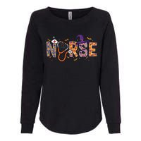 Spooky Nurse Halloween Graphic Womens California Wash Sweatshirt